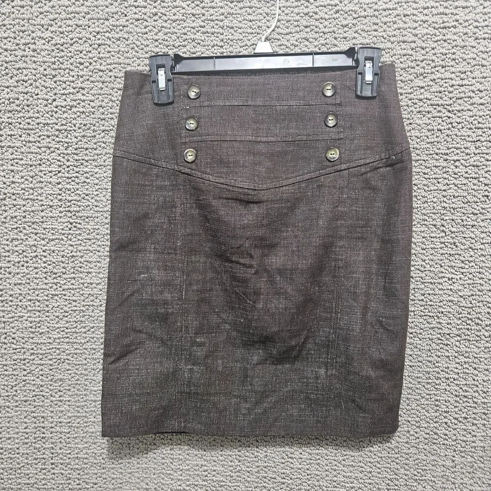 IZ BYER Women's Brown High Waist Mid-Length Pencil Skirt Size 5